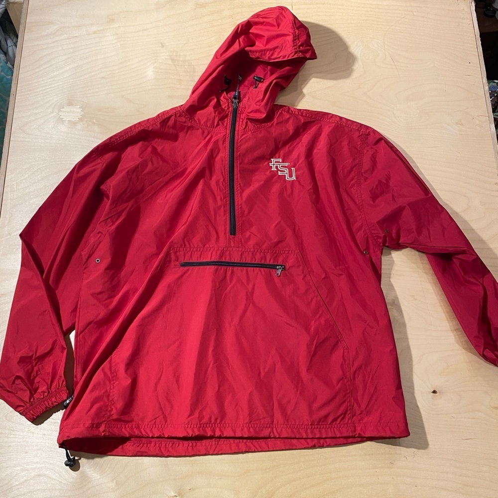 Charles River Apparel Red FSU Windbreaker Jacket XL (F)